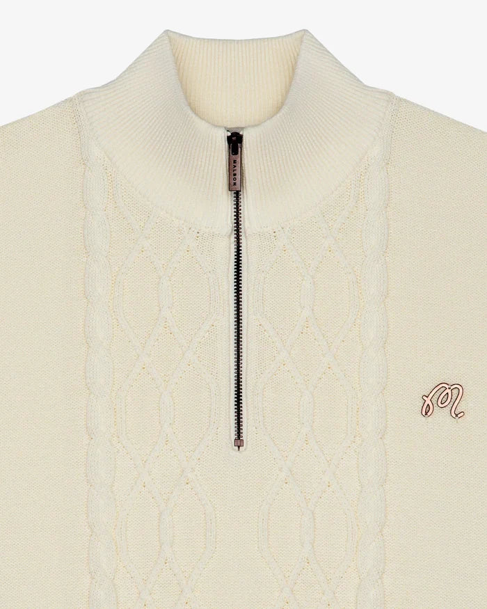 Malbon - Santoro Sweater in Cream - Kalifornia Jean Bar