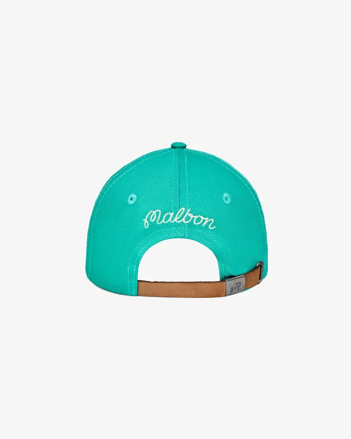 Malbon - Stamp Dad Hat in Marine Green - Kalifornia Jean Bar