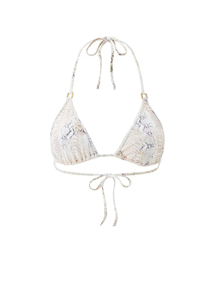 Swimwear Melissa Odabash Malta Triangle Bikini Top Lizard Apoella