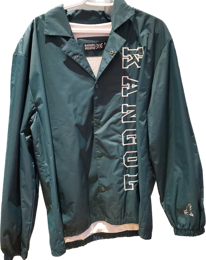 Manteau vert kangol ecrit a lavant