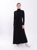 Maple & Cliff MC5940B Side Ruched Maxi