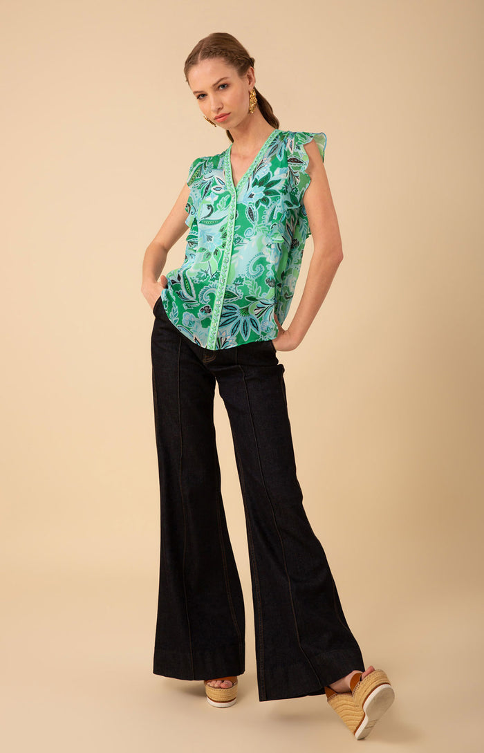 Margaret Top, color_turquoise