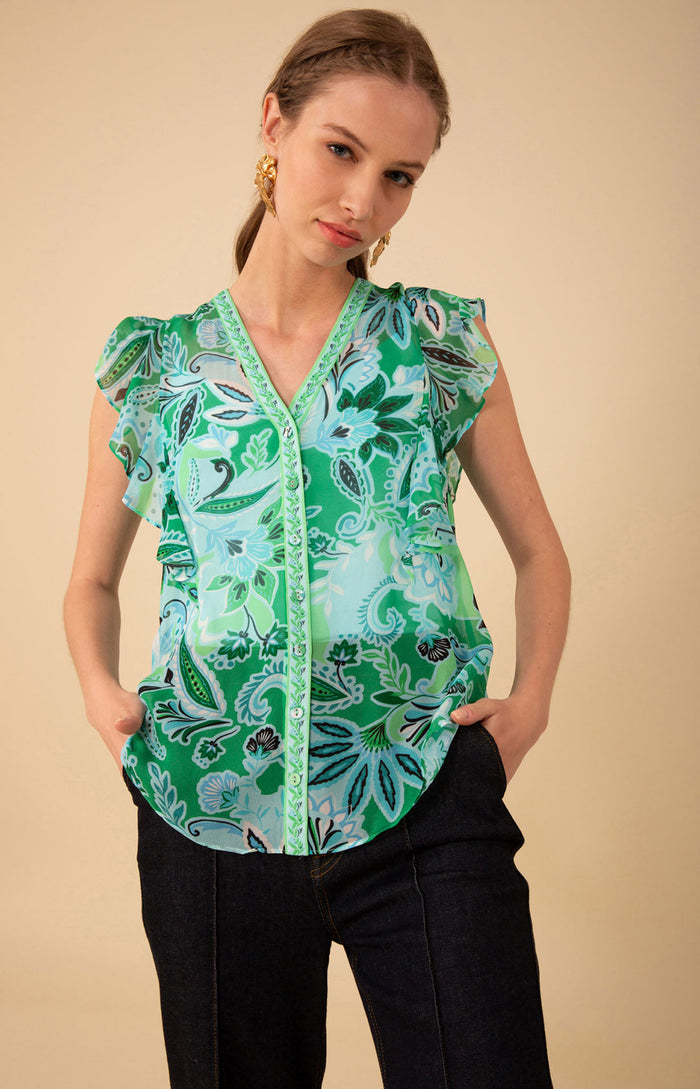 Margaret Top, color_turquoise