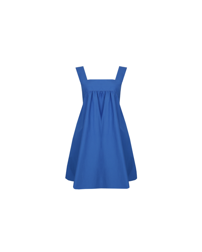MARGIE TIE MINI DRESS COBALT