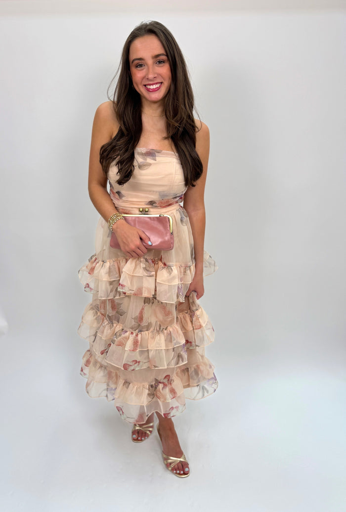 Marigold Tiered Strapless Dress