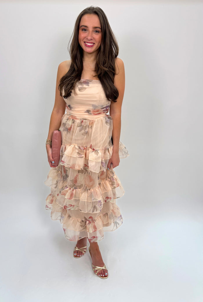 Marigold Tiered Strapless Dress