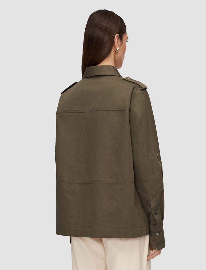 Green Mars Fluid Cotton Linen Blouse - Joseph