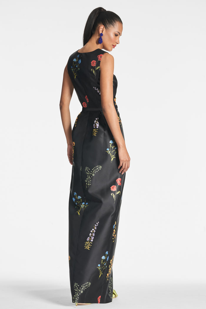 MARSDEN GOWN - NOIR BOUQUET - FINAL SALE