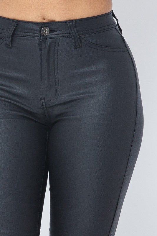 Matte Black Stretchy Jeans image 2