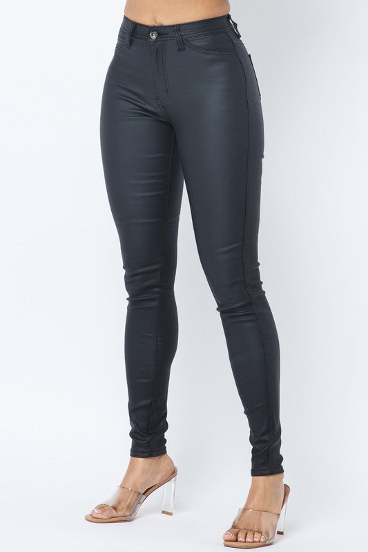 Matte Black Stretchy Jeans image 5