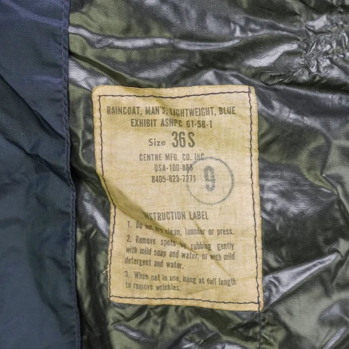 Men’s Lightweight Blue Raincoat — U.S. Military Issue - Small - US Army Surplus - Rain Jackets