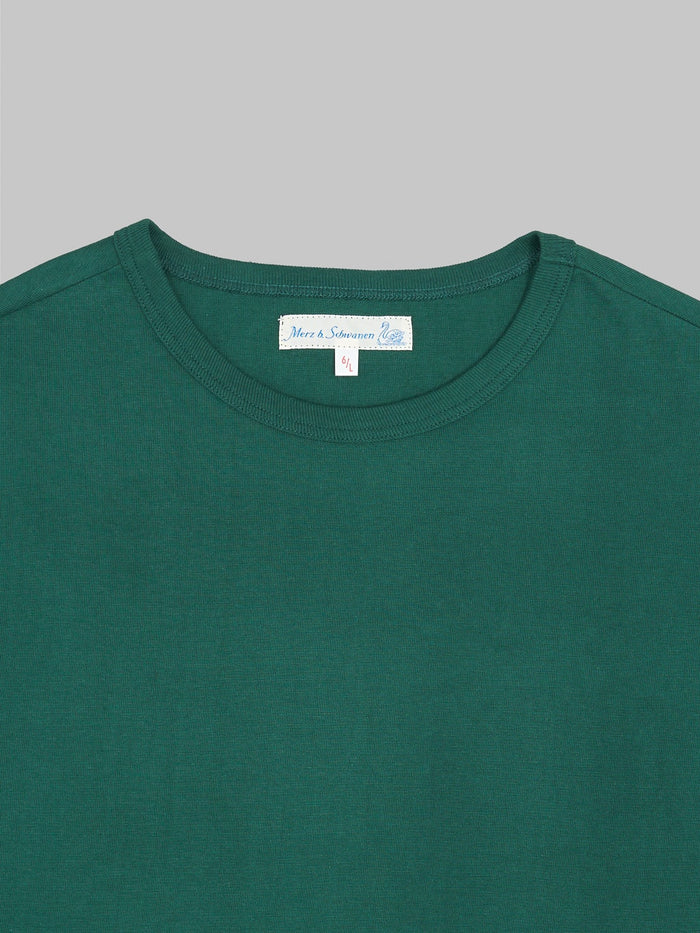 Merz b Schwanen 1950s Loopwheeled Classic TShirt green  collar