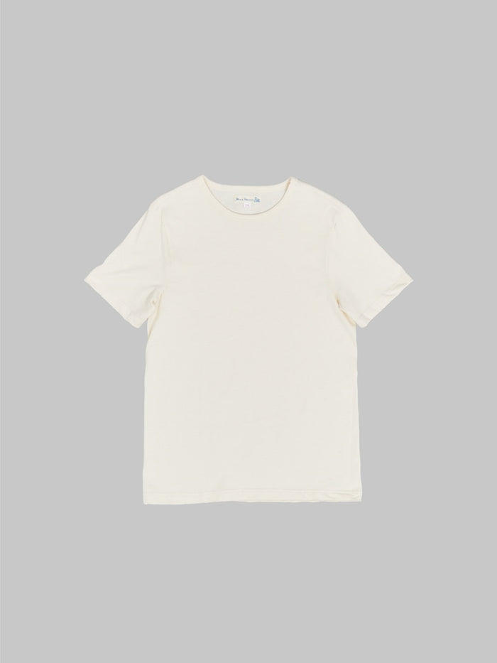 merz b schwanen 1950 loopwheeled classic fit tshirt nature front