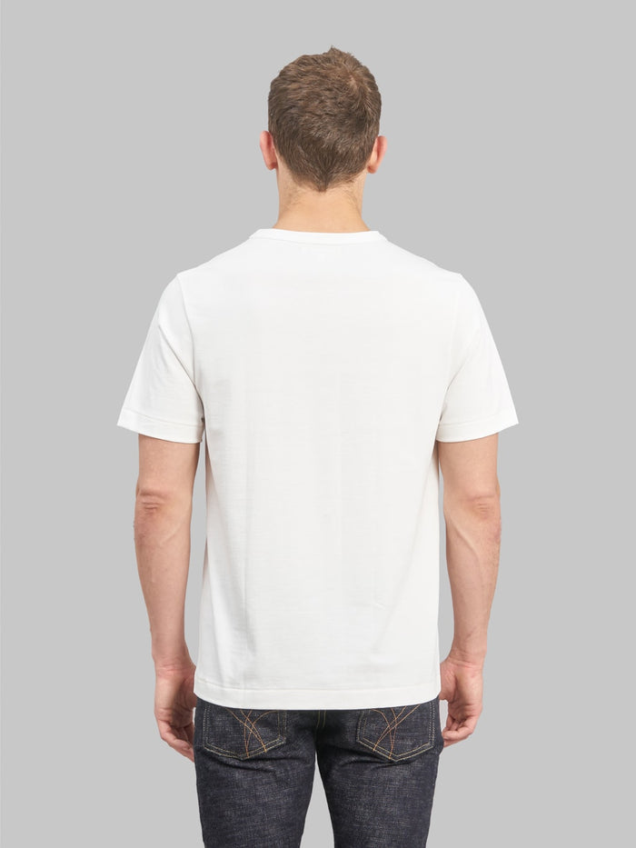 merz b schwanen 214 heavyweight loopwheeled Tshirt relaxed fit white  back look