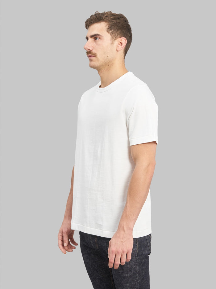 merz b schwanen 214 heavyweight loopwheeled Tshirt relaxed fit white side fit