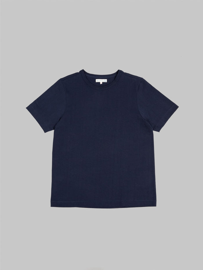 Merz b. Schwanen 214 2-Thread Heavyweight 7.2oz Crewneck Loopwheeled Relaxed Fit T-Shirt Ink Blue