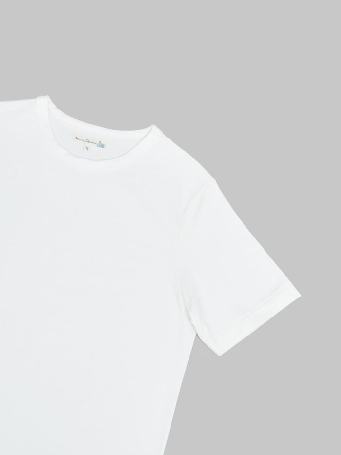 merz b schwanen 214 heavyweight loopwheeled Tshirt relaxed fit white  sleeve