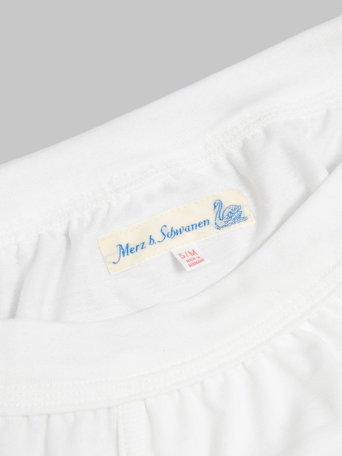 Merz b. Schwanen 8.6oz Loopwheeled Boxer White tag