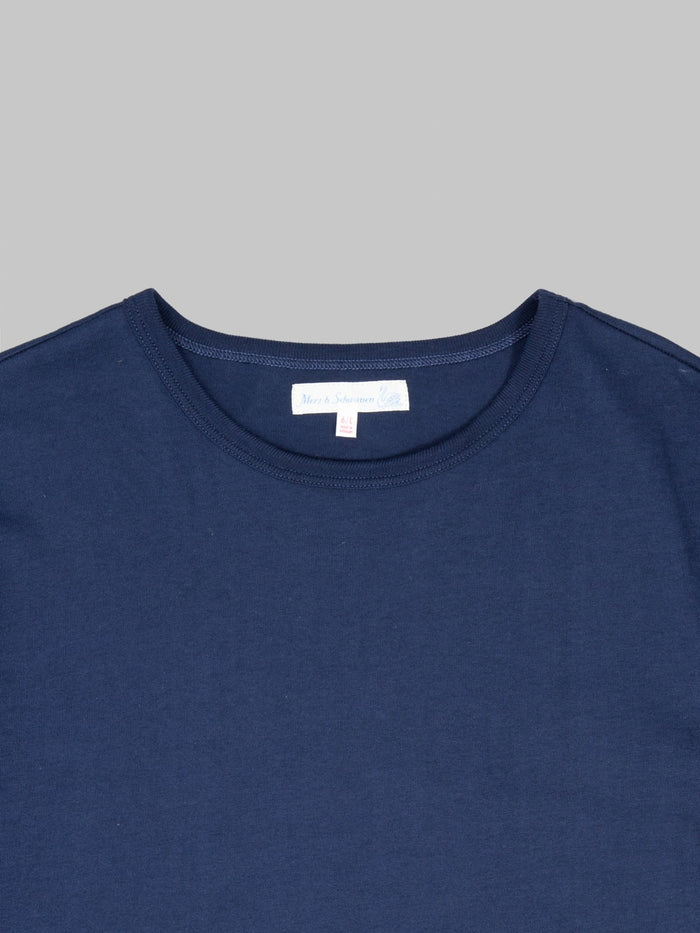 Merz b Schwanen 2M15 Classic Fit TShirt Ink Blue collar