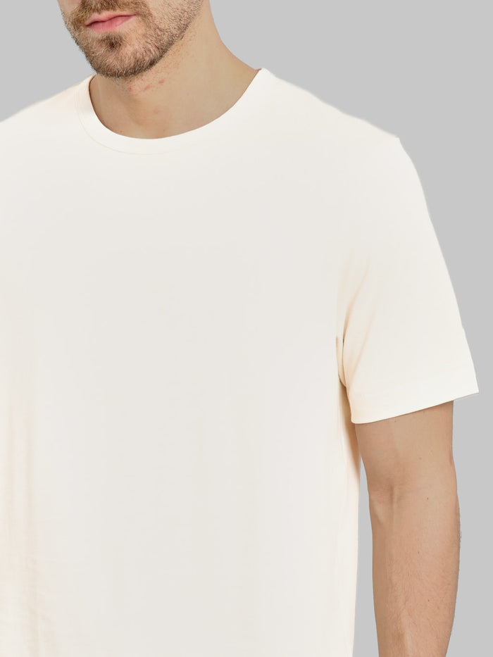 Merz b. Schwanen 2M15C Sturdy Jersey 6.8oz Crewneck Cropped Classic Fit T-Shirt Nature - Redcast Heritage Co.