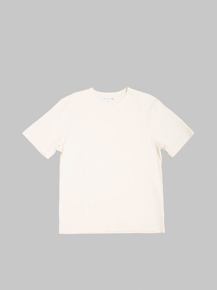 Merz b. Schwanen 2M15C Sturdy Jersey 6.8oz Crewneck Cropped Classic Fit T-Shirt Nature - Redcast Heritage Co.