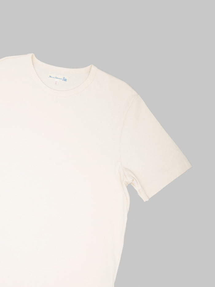 Merz b. Schwanen 2M15C Sturdy Jersey 6.8oz Crewneck Cropped Classic Fit T-Shirt Nature - Redcast Heritage Co.