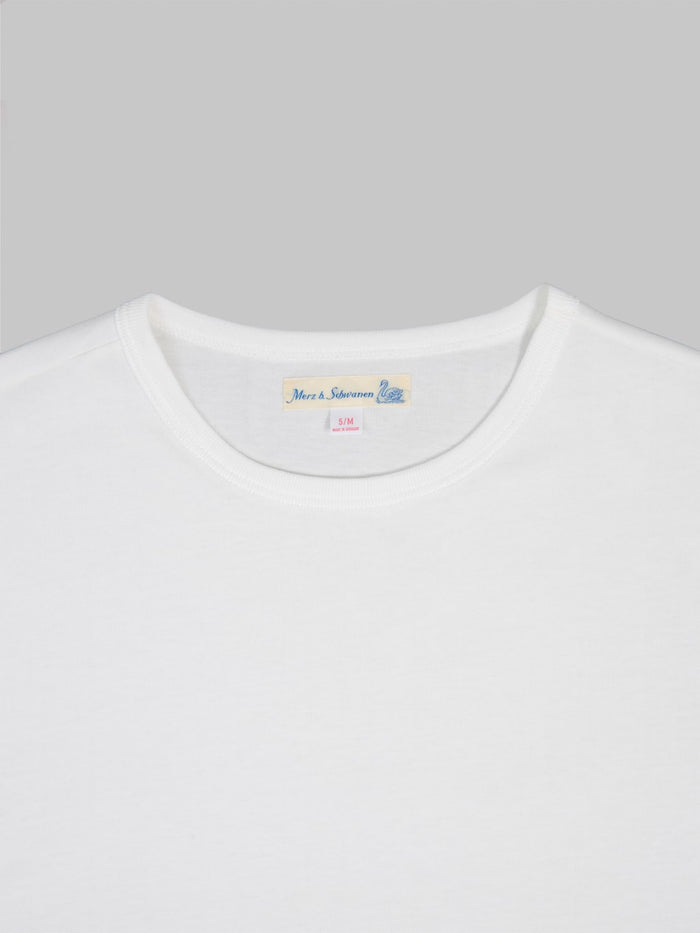 merz b schwanen 2m15c sturdy jersey cropped tshirt white classic collar