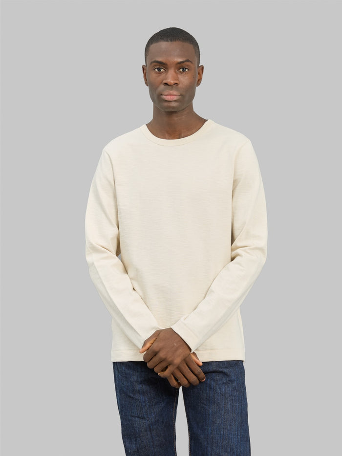 merz b schwanen 2s18 super heavyweight long sleeve loopwheeled tshirt nature