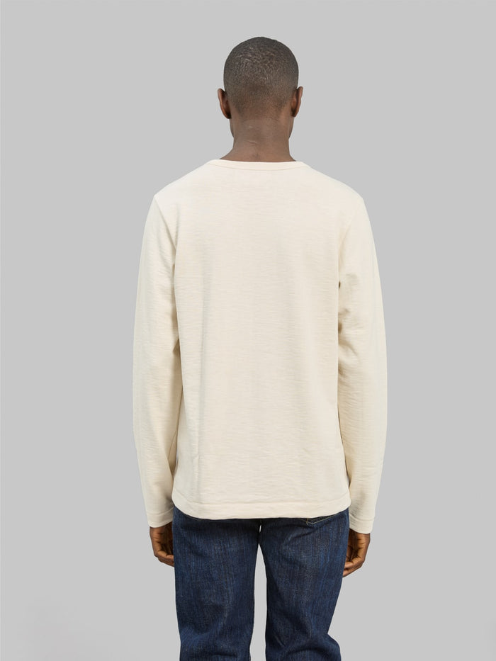merz b schwanen 2s18 super heavyweight long sleeve loopwheeled tshirt nature back