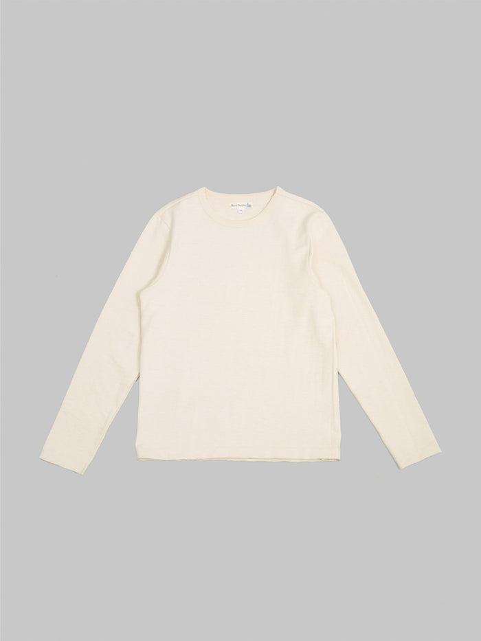 merz b schwanen 2s18 super heavyweight long sleeve loopwheeled tshirt nature front