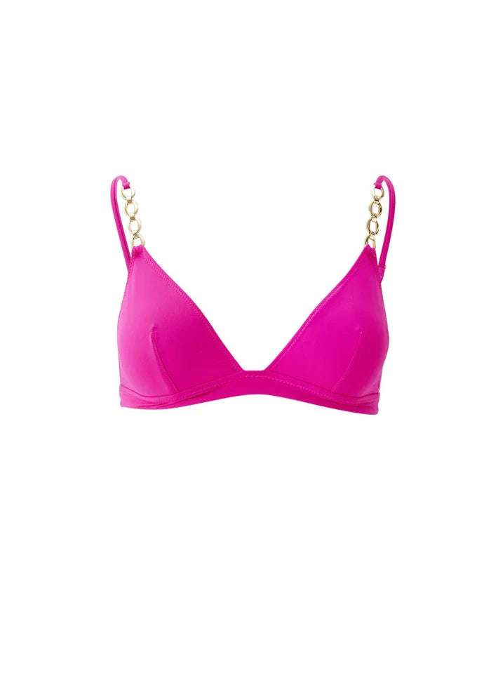 Swimwear Melissa Odabash Mexico  Bralette Chain Bikini Top Raspberry Apoella