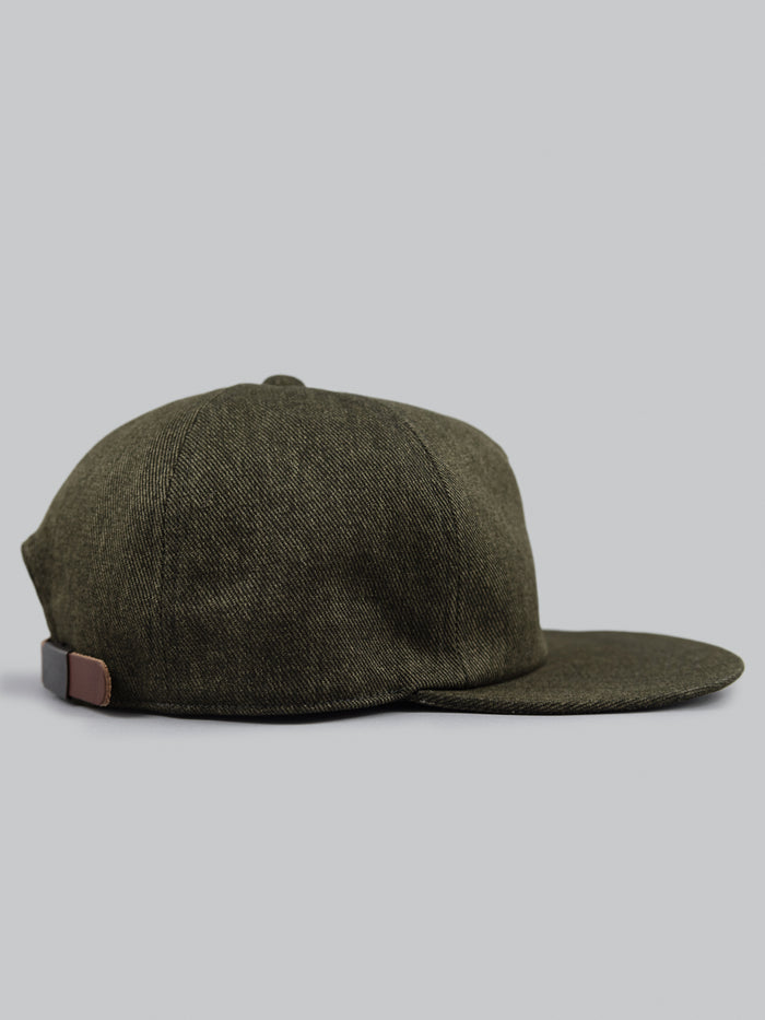 mighty shine flip cap cotton twill khaki
