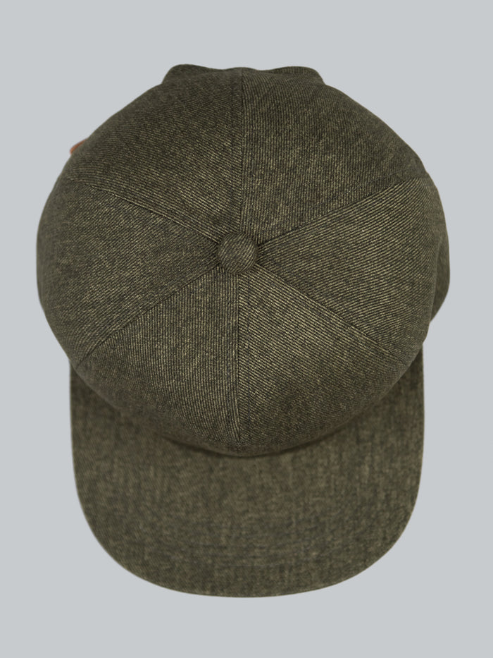 mighty shine flip cap c twill khaki six panel