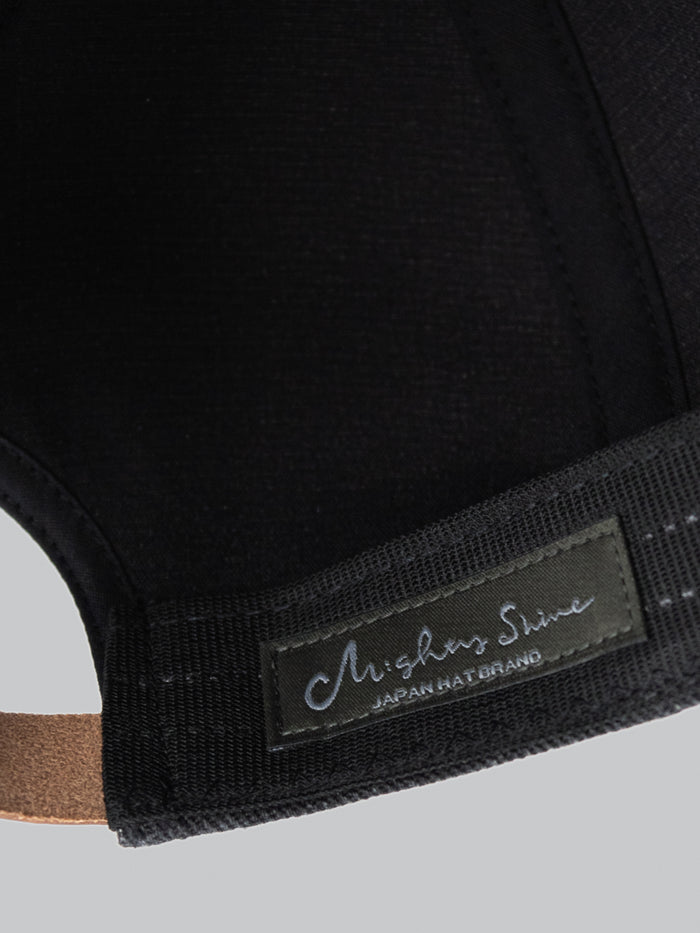 mighty shine flip cap c twill khaki interior fabric