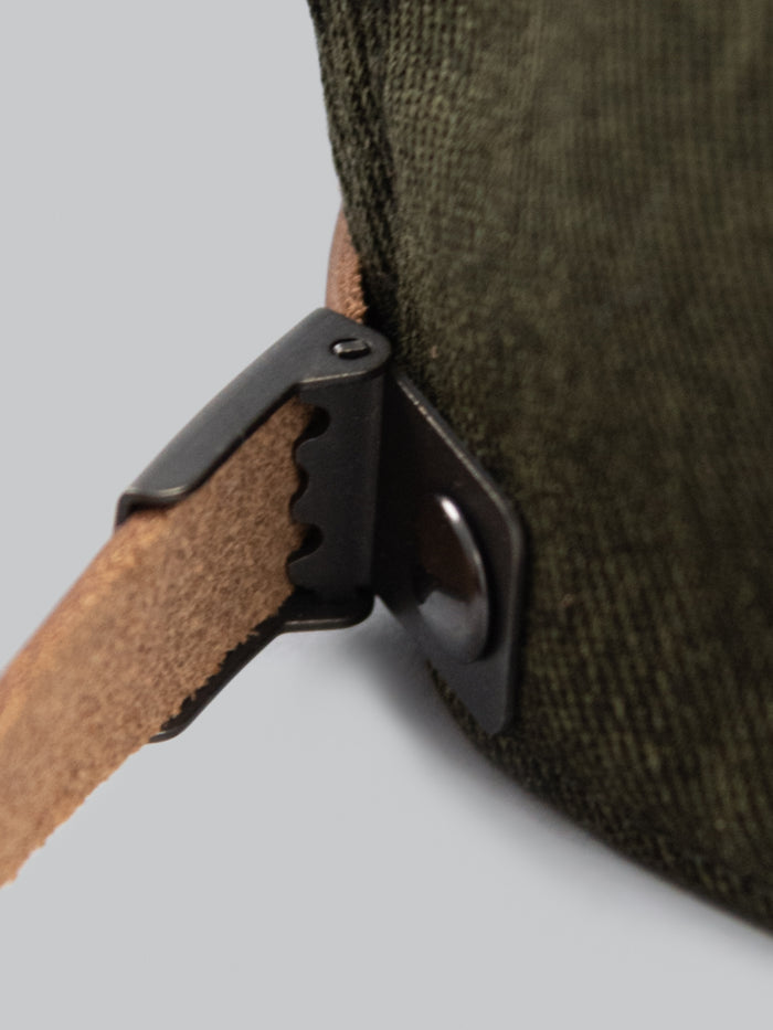 mighty shine flip cap c twill khaki strao slider