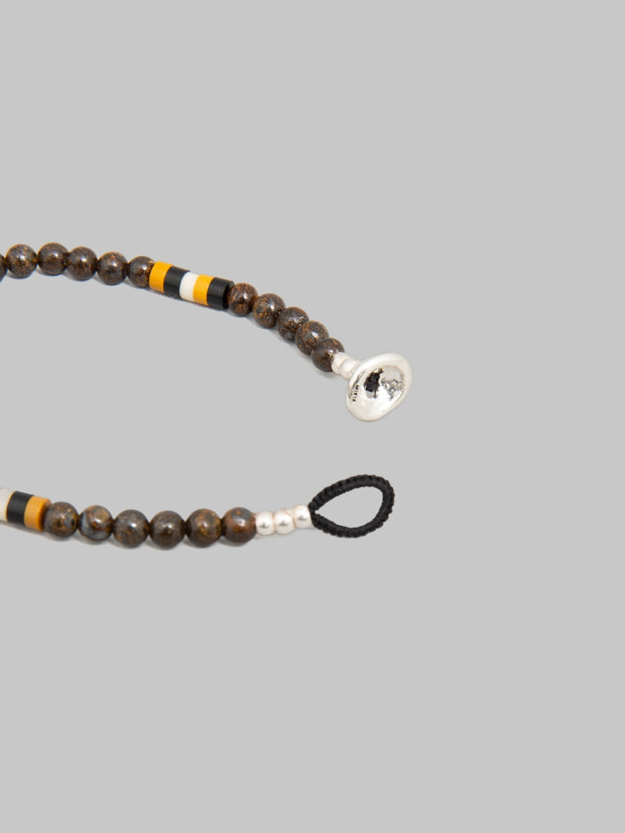 Mikia 4mm Stone Bracelet Bronzite silver clasp