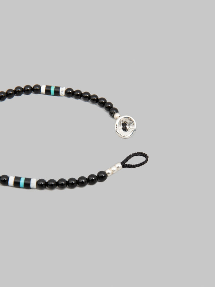 Mikia 4mm Stone Bracelet onyx silver clasp