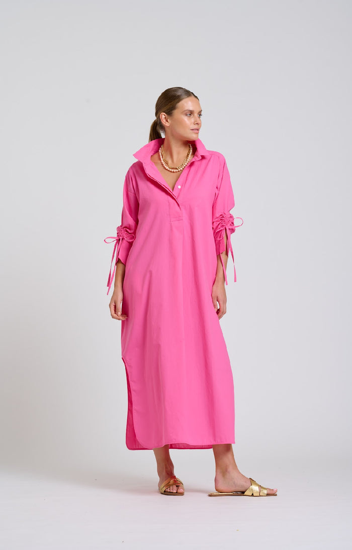 Millie Dress Shirtdress | Hot Pink