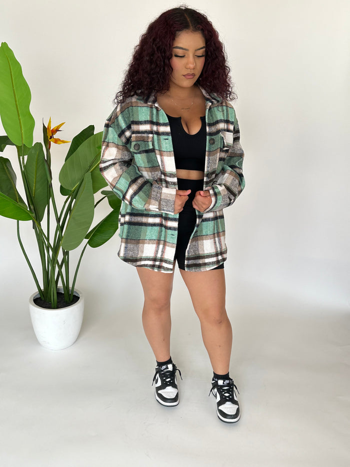 Mint chip plaid Jacket image 3