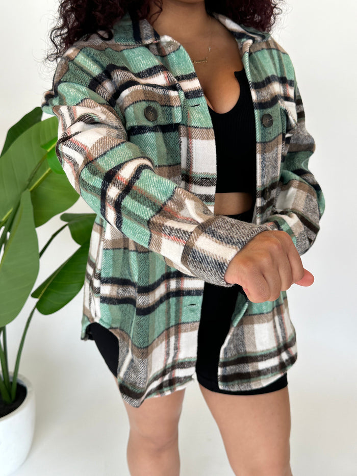 Mint chip plaid Jacket image 6