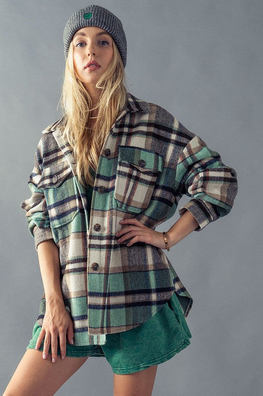 Mint chip plaid Jacket image 7