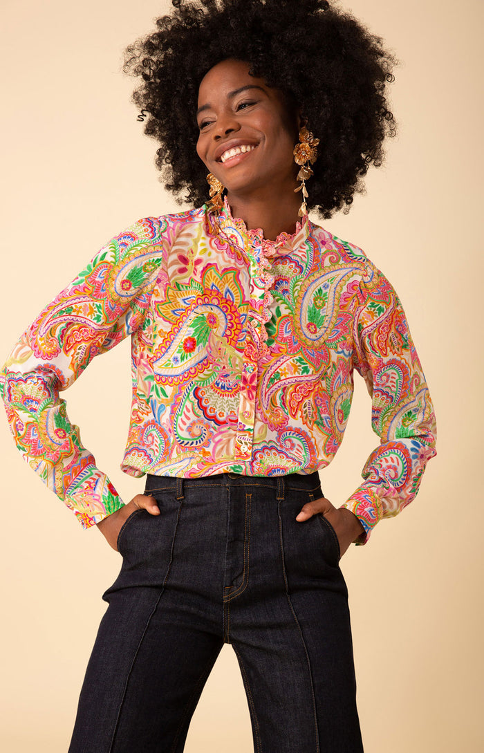 Molly Silk Top, color_pink