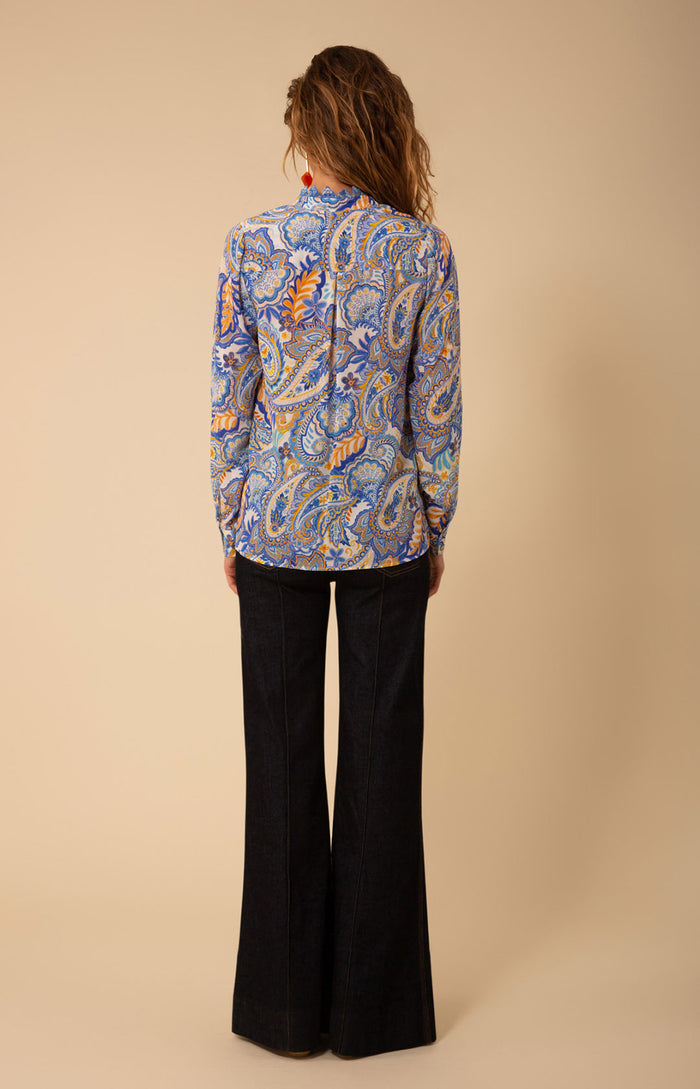 Molly Silk Top, color_blue