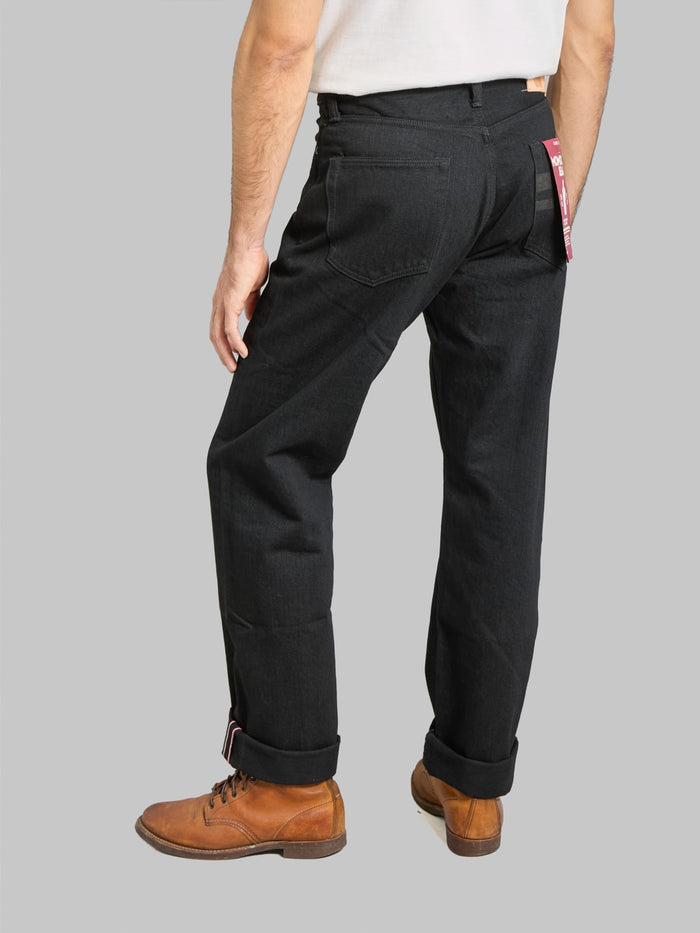 Momotaro MMJZ1101 15.7oz #100 "Classic" Straight Jeans Black - Redcast Heritage Co.