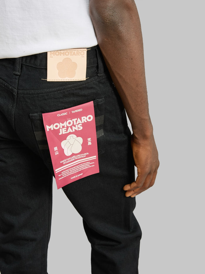 Momotaro MMJZ1201 15.7oz #200 "Classic" Tapered Jeans Black - Redcast Heritage Co.