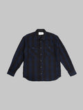 Momotaro Jeans MMLS6002 Block Check Shirt Navy front