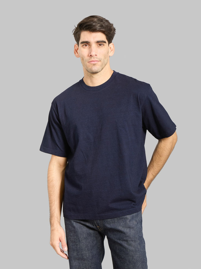 Momotaro Jeans MMTS6010 Yarn Dyed T-Shirt Indigo