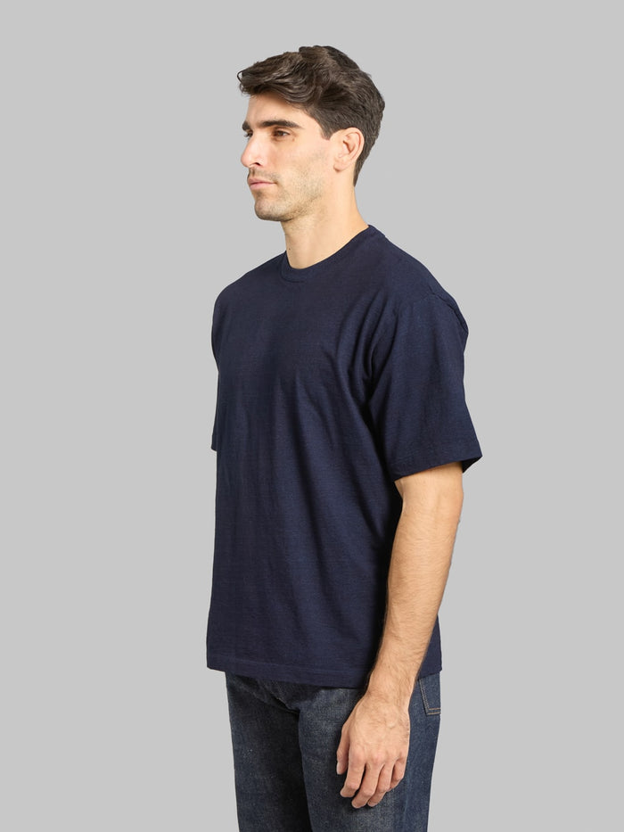 Momotaro Jeans MMTS6010 Yarn Dyed T-Shirt Indigo
