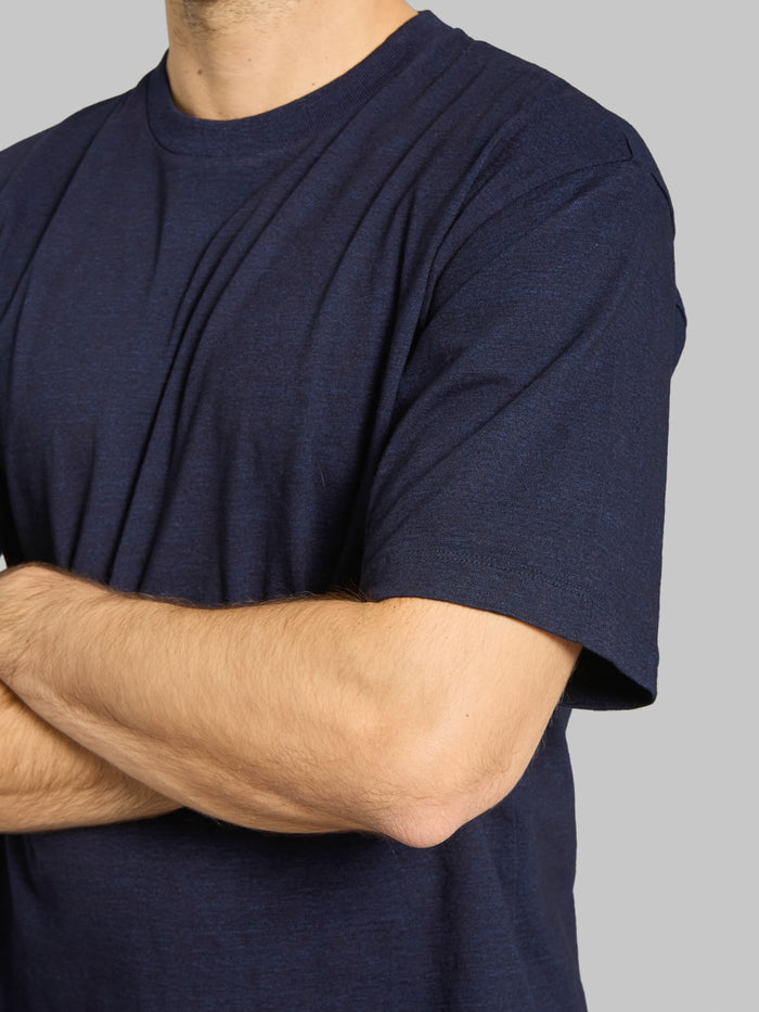 Momotaro Jeans MMTS6010 Yarn Dyed T-Shirt Indigo