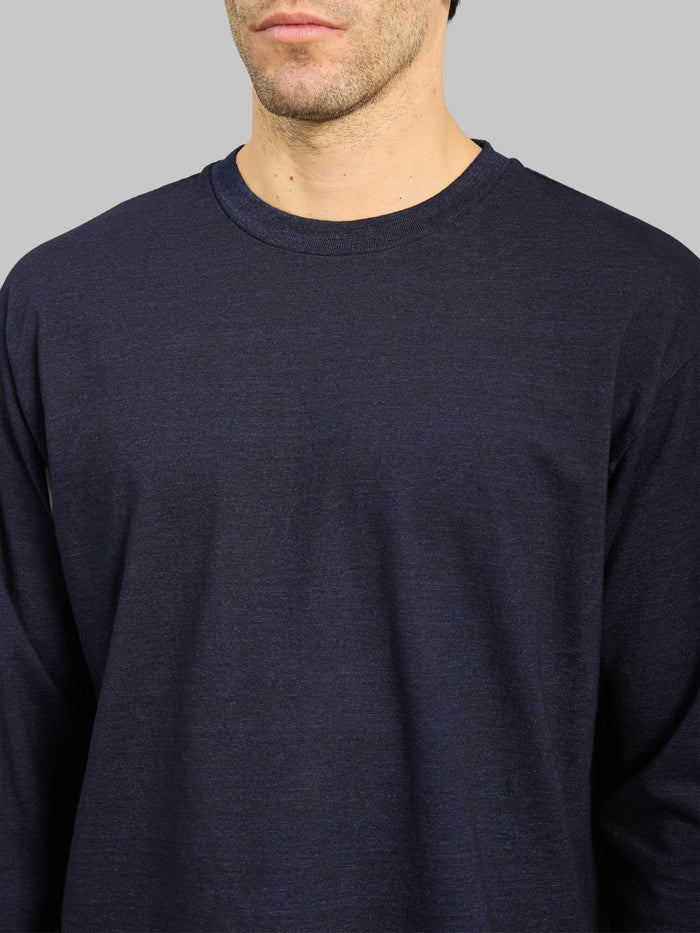 Momotaro MMTS6011 6.1oz Indigo Long Sleeve T-Shirt chest